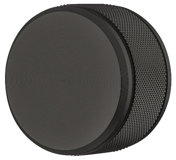 Knob alu.black matt 50x30mm