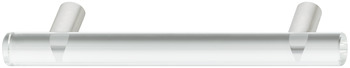 Handle stst./glass cl. 184x40mm