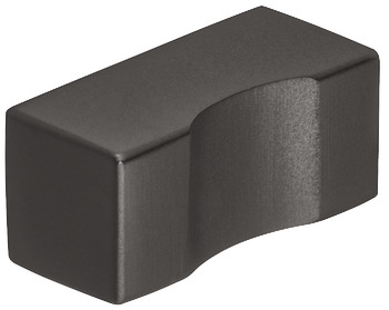 Knob st.st.black mat. 12x12x25mm 25 mm