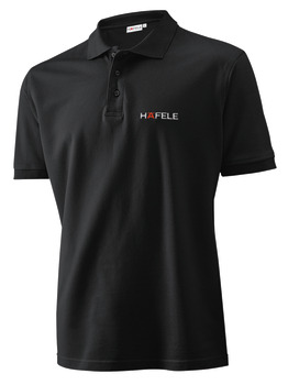 Poloshirt black S size with logo 
